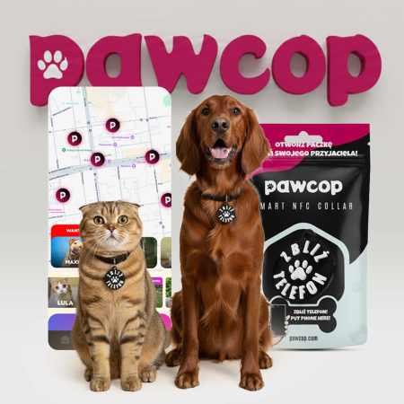 Adresówka PAWCOP - NFC QR Inteligentna Zawieszka